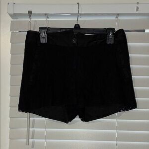 Aqua Black High Waist Women's Shorts